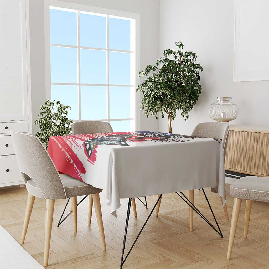 Pearl Harbor Remembrance Day Tablecloth Lest We Forget - The Bald Eagle Remembers - Polynesian Pride