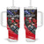 Pearl Harbor Remembrance Day Personalized Tumbler With Handle Lest We Forget - The Bald Eagle Remembers - Polynesian Pride