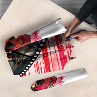 Pearl Harbor Remembrance Day Umbrella Lest We Forget - The Bald Eagle Remembers - Polynesian Pride