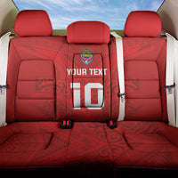 Custom Mate Ma'a Tonga Rugby Back Car Seat Cover Ngatu Tribal Motifs Sporty Style - Polynesian Pride