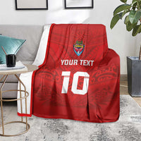 Custom Mate Ma'a Tonga Rugby Blanket Ngatu Tribal Motifs Sporty Style - Polynesian Pride