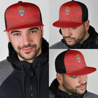 Mate Ma'a Tonga Rugby Mesh Trucker Cap Ngatu Tribal Motifs Sporty Style - Polynesian Pride