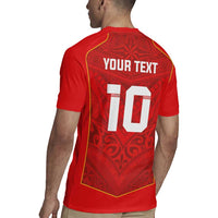 Custom Mate Ma'a Tonga Rugby Rugby Jersey Ngatu Tribal Motifs Sporty Style - Polynesian Pride