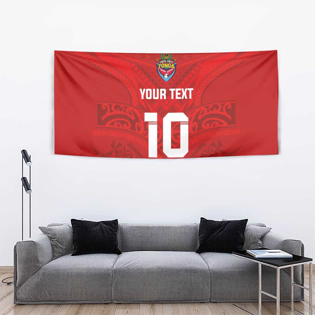 Custom Mate Ma'a Tonga Rugby Tapestry Ngatu Tribal Motifs Sporty Style - Polynesian Pride