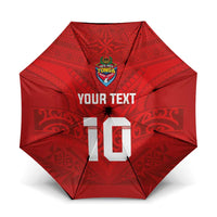 Custom Mate Ma'a Tonga Rugby Umbrella Ngatu Tribal Motifs Sporty Style - Polynesian Pride