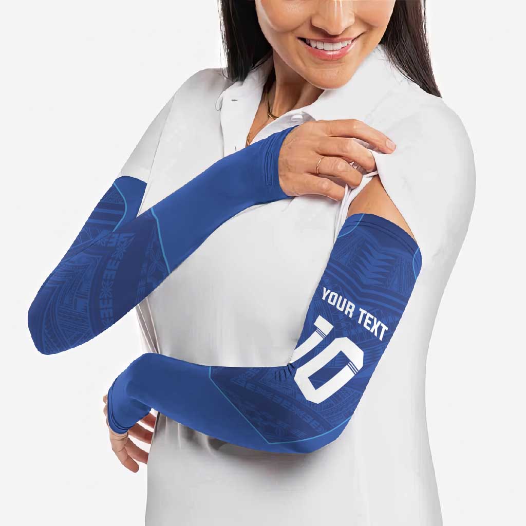 Custom Samoa Rugby Arm Sleeves Tatau Tribal Motifs Sporty Style - Polynesian Pride