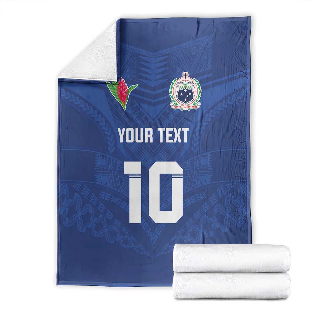 Custom Samoa Rugby Blanket Tatau Tribal Motifs Sporty Style - Polynesian Pride