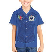 Custom Samoa Rugby Family Matching Long Sleeve Bodycon Dress and Hawaiian Shirt Tatau Tribal Motifs Sporty Style - Polynesian Pride