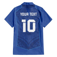 Custom Samoa Rugby Family Matching Off Shoulder Short Dress and Hawaiian Shirt Tatau Tribal Motifs Sporty Style - Polynesian Pride