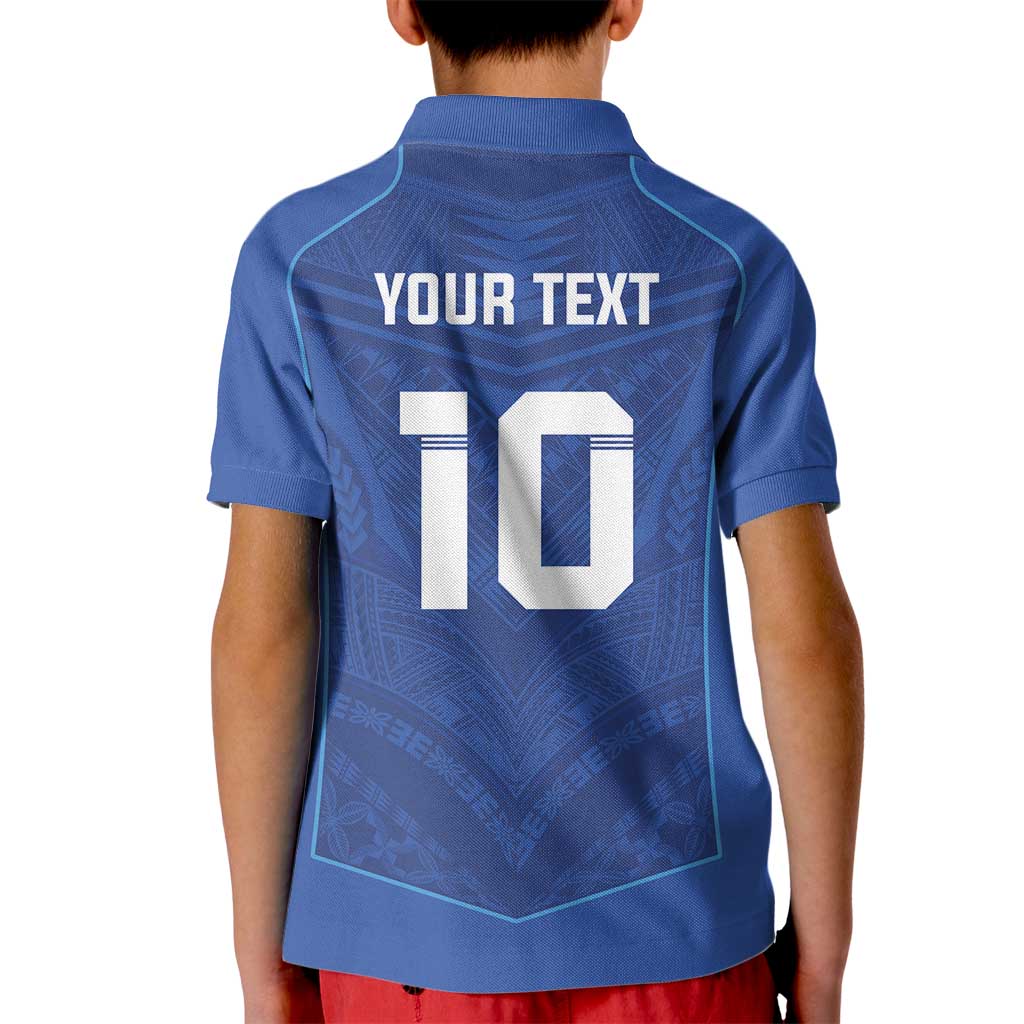 Custom Samoa Rugby Kid Polo Shirt Tatau Tribal Motifs Sporty Style - Polynesian Pride