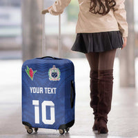 Custom Samoa Rugby Luggage Cover Tatau Tribal Motifs Sporty Style - Polynesian Pride