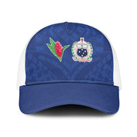 Samoa Rugby Mesh Trucker Cap Tatau Tribal Motifs Sporty Style - Polynesian Pride
