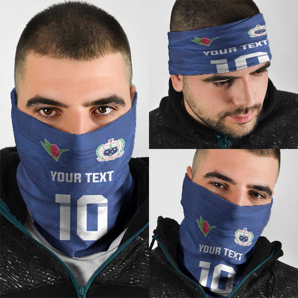 Custom Samoa Rugby Neck Gaiter Tatau Tribal Motifs Sporty Style - Polynesian Pride