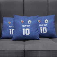 Custom Samoa Rugby Pillow Cover Tatau Tribal Motifs Sporty Style - Polynesian Pride