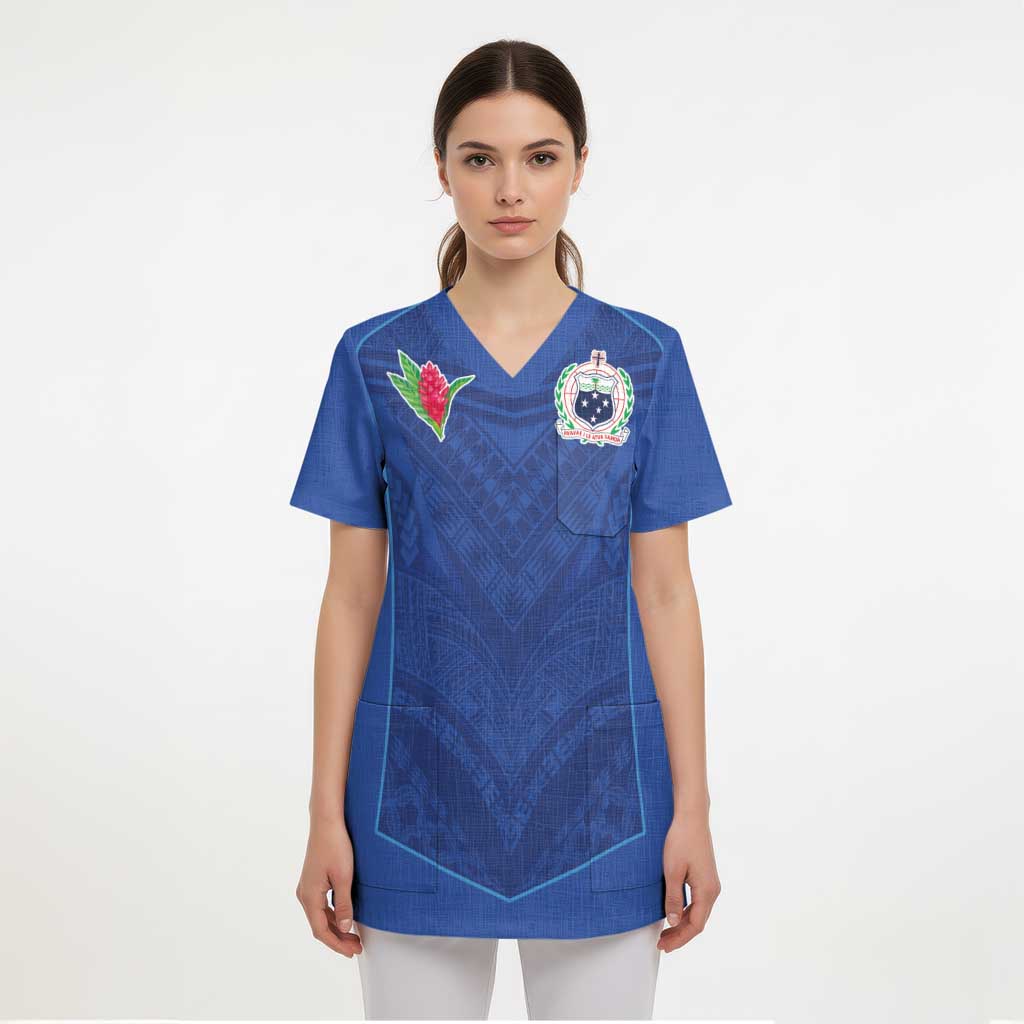 Custom Samoa Rugby Scrub Top Tatau Tribal Motifs Sporty Style - Polynesian Pride