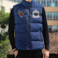 Custom Samoa Rugby Sleeveless Puffer Jacket Tatau Tribal Motifs Sporty Style - Polynesian Pride
