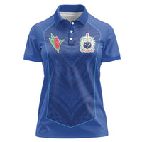 Custom Samoa Rugby Women Polo Shirt Tatau Tribal Motifs Sporty Style - Polynesian Pride