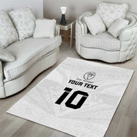 Custom Fiji Rugby Area Rug Tapa Tribal Motifs Sporty Style - Polynesian Pride