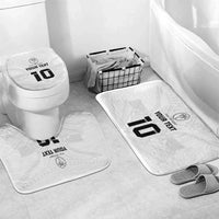 Custom Fiji Rugby Bathroom Set Tapa Tribal Motifs Sporty Style - Polynesian Pride