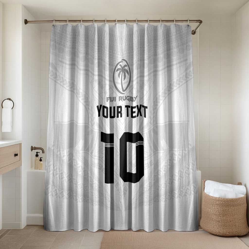 Custom Fiji Rugby Bathroom Set Tapa Tribal Motifs Sporty Style - Polynesian Pride