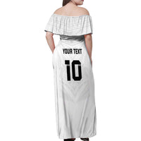 Custom Fiji Rugby Family Matching Off Shoulder Maxi Dress and Hawaiian Shirt Tapa Tribal Motifs Sporty Style - Polynesian Pride