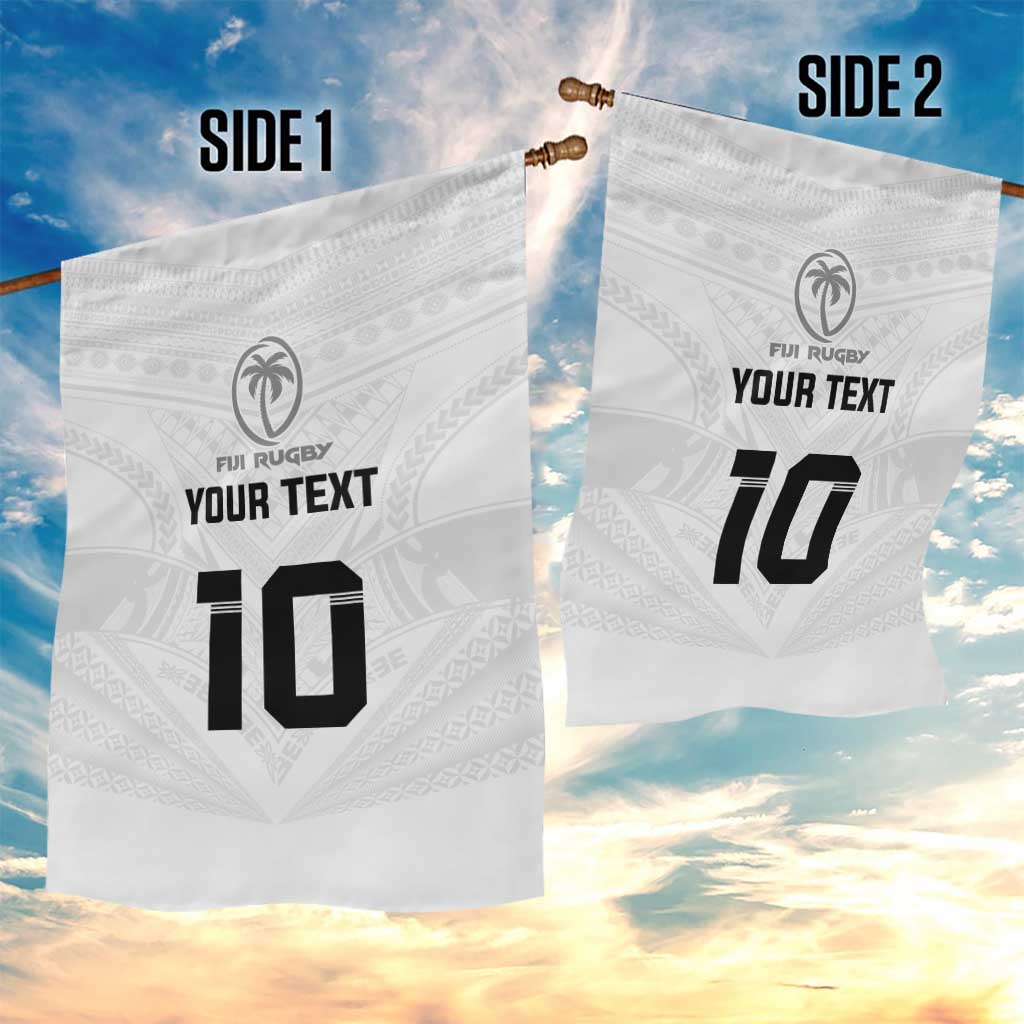 Custom Fiji Rugby Garden Flag Tapa Tribal Motifs Sporty Style - Polynesian Pride