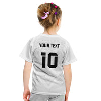 Custom Fiji Rugby Kid T Shirt Tapa Tribal Motifs Sporty Style - Polynesian Pride