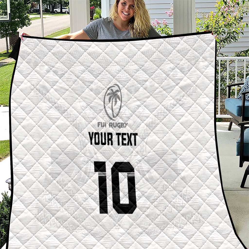 Custom Fiji Rugby Quilt Tapa Tribal Motifs Sporty Style - Polynesian Pride