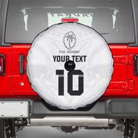 Custom Fiji Rugby Spare Tire Cover Tapa Tribal Motifs Sporty Style - Polynesian Pride