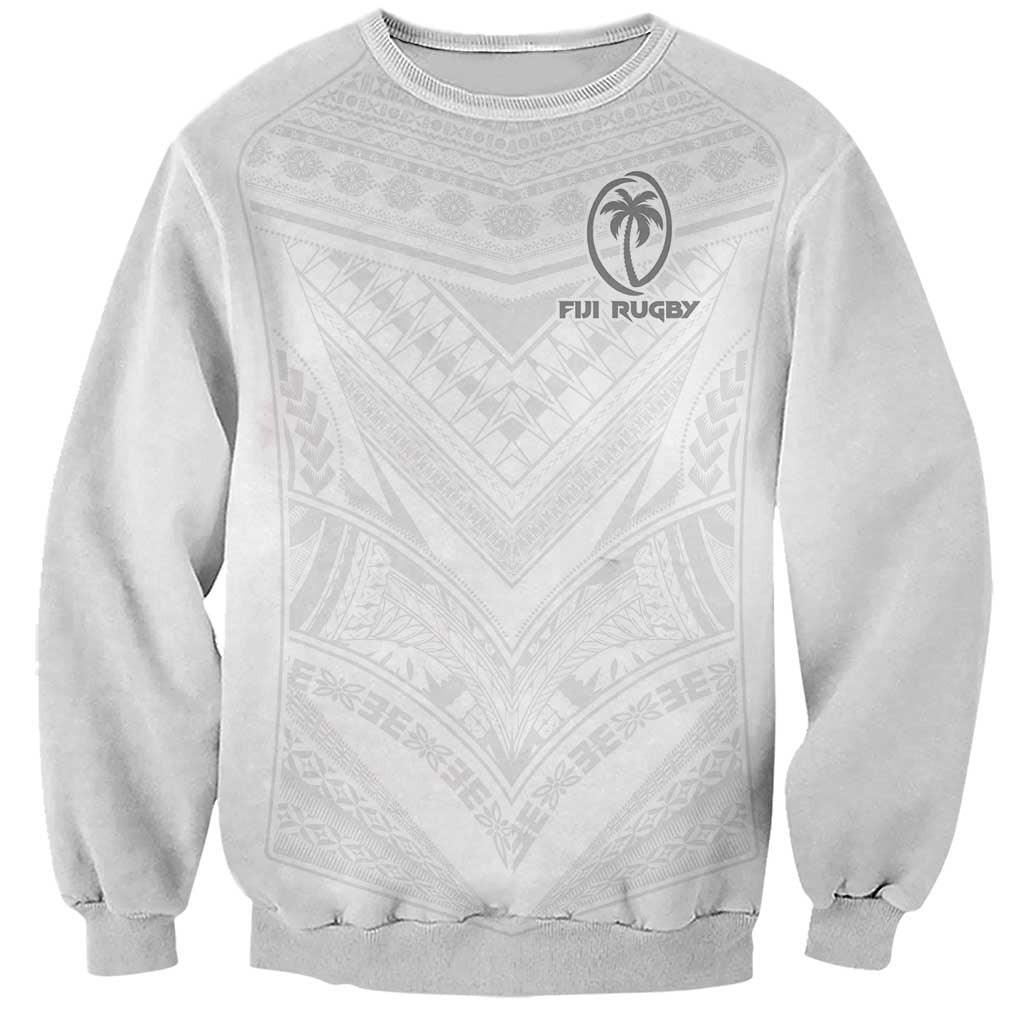 Custom Fiji Rugby Sweatshirt Tapa Tribal Motifs Sporty Style - Polynesian Pride