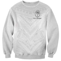 Custom Fiji Rugby Sweatshirt Tapa Tribal Motifs Sporty Style - Polynesian Pride