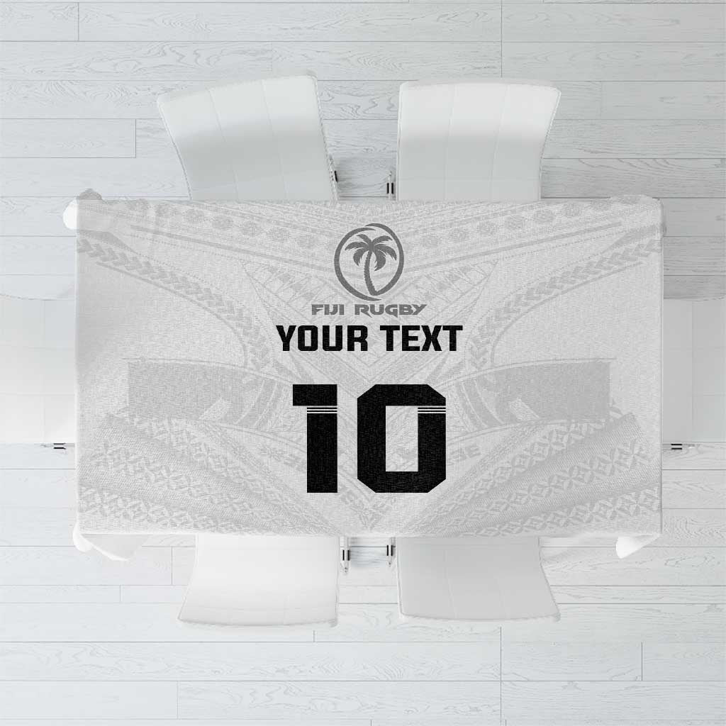 Custom Fiji Rugby Tablecloth Tapa Tribal Motifs Sporty Style - Polynesian Pride