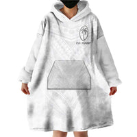 Custom Fiji Rugby Wearable Blanket Hoodie Tapa Tribal Motifs Sporty Style - Polynesian Pride