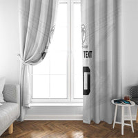 Custom Fiji Rugby Window Curtain Tapa Tribal Motifs Sporty Style - Polynesian Pride