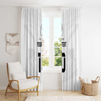 Custom Fiji Rugby Window Curtain Tapa Tribal Motifs Sporty Style - Polynesian Pride