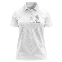Custom Fiji Rugby Women Polo Shirt Tapa Tribal Motifs Sporty Style - Polynesian Pride