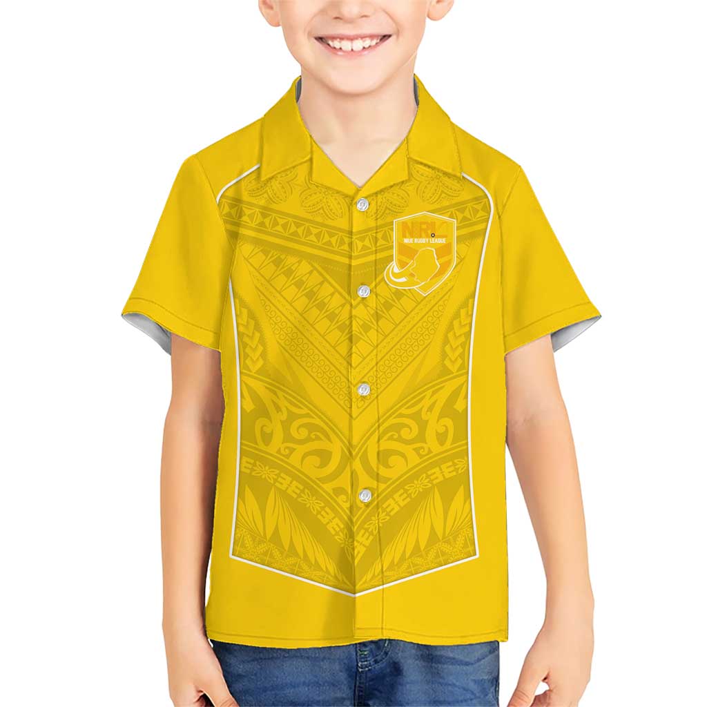 Custom Niue Rugby Family Matching Short Sleeve Bodycon Dress and Hawaiian Shirt Hiapo Tribal Motifs Sporty Style - Polynesian Pride