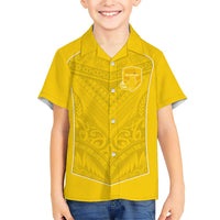 Custom Niue Rugby Family Matching Short Sleeve Bodycon Dress and Hawaiian Shirt Hiapo Tribal Motifs Sporty Style - Polynesian Pride