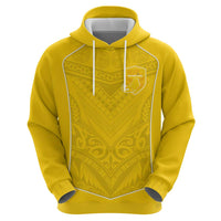 Custom Niue Rugby Hoodie Hiapo Tribal Motifs Sporty Style - Polynesian Pride