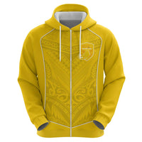 Custom Niue Rugby Hoodie Hiapo Tribal Motifs Sporty Style - Polynesian Pride