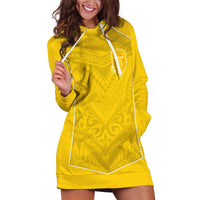 Custom Niue Rugby Hoodie Dress Hiapo Tribal Motifs Sporty Style - Polynesian Pride