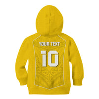 Custom Niue Rugby Kid Hoodie Hiapo Tribal Motifs Sporty Style LT03 - Polynesian Pride
