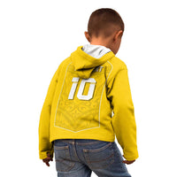 Custom Niue Rugby Kid Hoodie Hiapo Tribal Motifs Sporty Style LT03 - Polynesian Pride