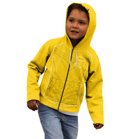 Custom Niue Rugby Kid Hoodie Hiapo Tribal Motifs Sporty Style LT03 - Polynesian Pride
