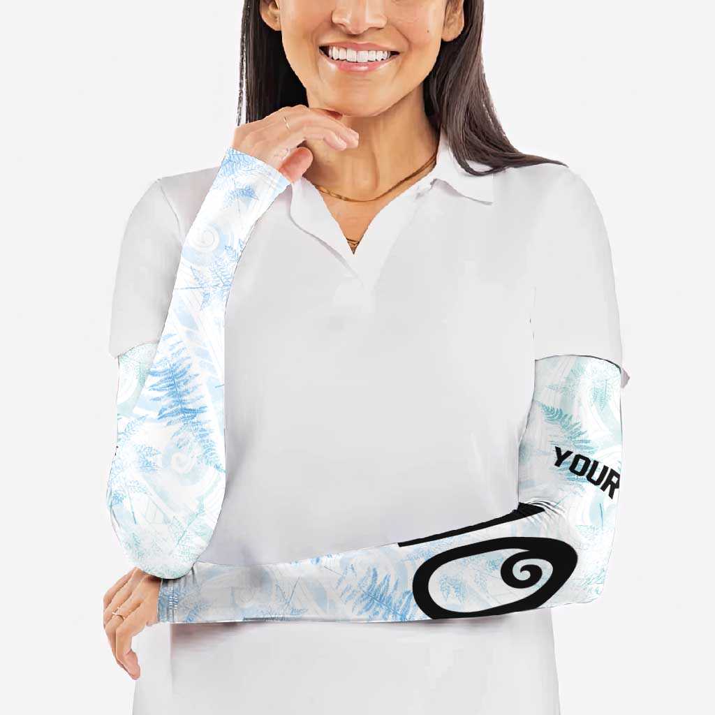 Custom New Zealand Football Arm Sleeves The Whites-Aotearoa Inspired - Polynesian Pride