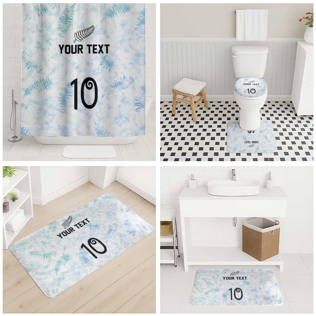 Custom New Zealand Football Bathroom Set The Whites-Aotearoa Inspired - Polynesian Pride