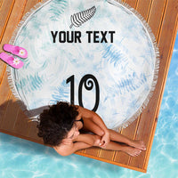 Custom New Zealand Football Beach Blanket The Whites-Aotearoa Inspired - Polynesian Pride