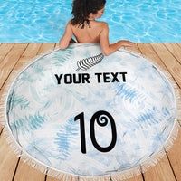 Custom New Zealand Football Beach Blanket The Whites-Aotearoa Inspired - Polynesian Pride