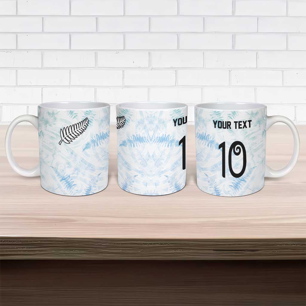 Custom New Zealand Football Ceramic Mug The Whites-Aotearoa Inspired - Polynesian Pride