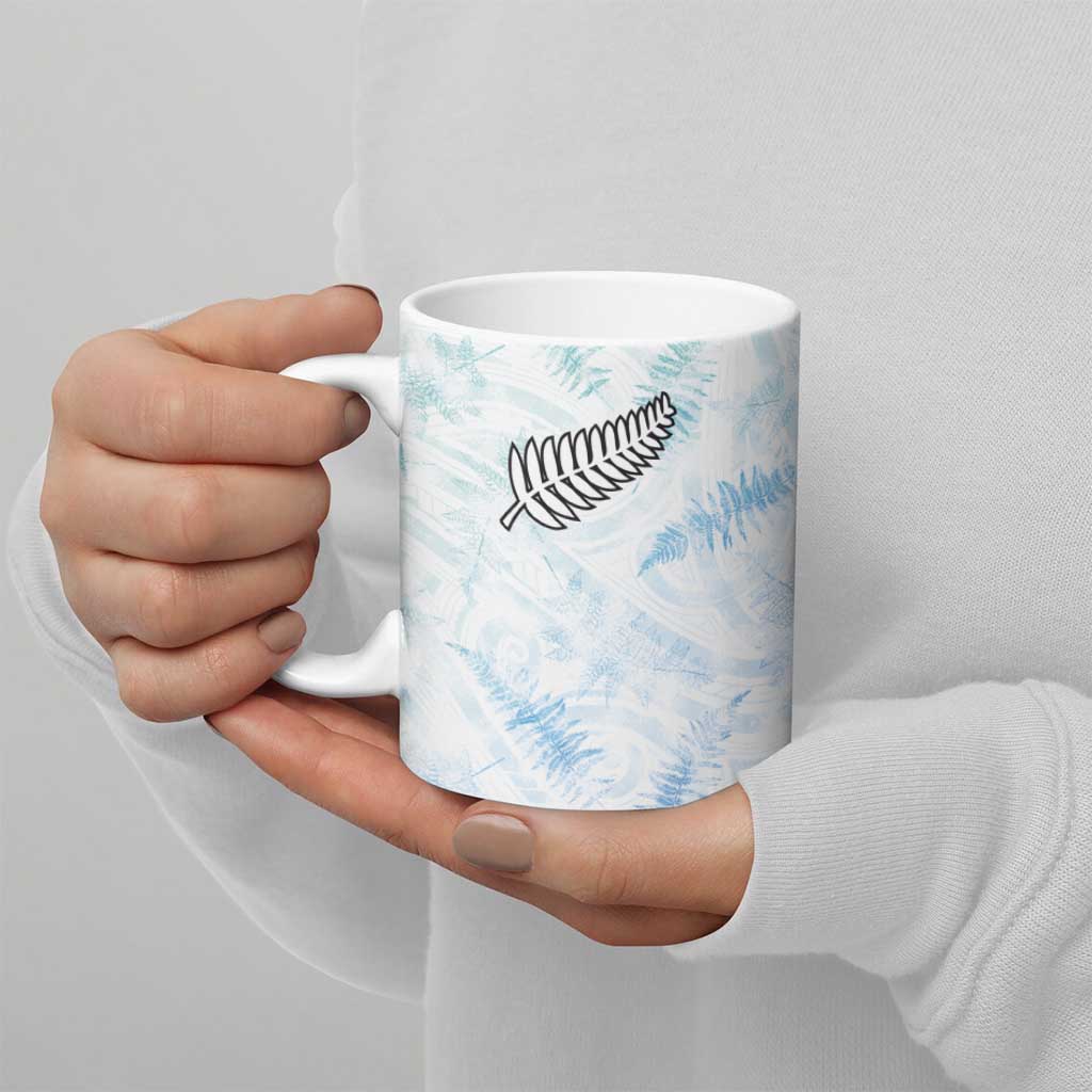 Custom New Zealand Football Ceramic Mug The Whites-Aotearoa Inspired - Polynesian Pride